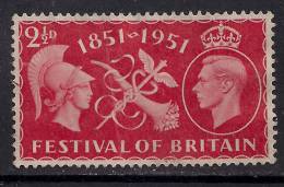 GB 1951 KGV1 2 1/2d SCARLET FESTIVAL OF BRITAIN UNUSED STAMP NO GUM SG 513.( G911 ) - Unused Stamps