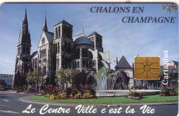 FRANCE CARTE A PUCE CHIP CARD CEV CHALONS EN CHAMPAGNE NUMEROTEE SPONSOR BANQUE LCL - Cartes De Salon Et Démonstration