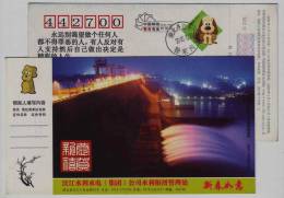 Dam,Reservior,Power Station,China 2006 Hanjiang Water Resources & Hydropower Group Advertising Pre-stamped Card - Agua