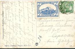 Spendevignette  SLOVENSKI DECI /SLOVENSKE SOLE. Auf Postkarte, Kunstkarte Prag - ...-1918 Prephilately