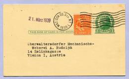 Post Card USA Madisun SQ New York To Vienna Wien 1939 (596) - Briefe U. Dokumente