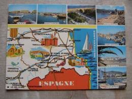 Le Rousillon - Map Carte - Perpignan - Collioure - Canet - Argeles - Cerbere     D88563 - Autres