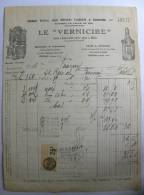 Facture Le VERNICIRE  - Mr Fourny Paris - Meuble Parquet Timbre Fiscal - Drogisterij & Parfum
