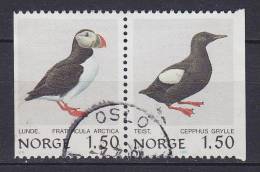 Norway 1981 Mi. 829-30 1.50 Kr Vogel Bird Oiseau Booklet Pair Markenheftchen Paare ERROR Big Right Side Perf. !! - Variétés Et Curiosités