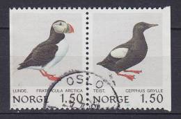 Norway 1981 Mi. 829-30 1.50 Kr Vogel Bird Oiseau Booklet Pair Markenheftchen Paare ERROR Big Right Side Perf. !! - Plaatfouten En Curiosa