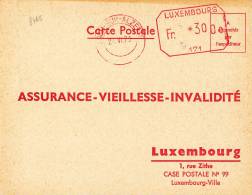 8465# CARTE POSTALE ASSURANCE VIEILLESSE INVALIDITE AFFRANCHISSEMENT MECANIQUE ESCH SUR ALZETTE LUXEMBOURG 1973 - Briefe U. Dokumente