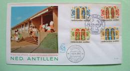 Netherlands Antilles (Curacao) 1966 FDC Cover - Liberal Arts And Grammar - Arithmetic - Astronomy - Music - Geometry - Antille