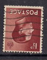 GB 1936 KEV111 1 1/2d RED BROWN STAMP INVERT WMK SG 459 Wi. ( C761 ) - Used Stamps