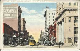 ETATS UNIS . BIRMINGHAM. ALA. FRIST AVENUE LOOKING EAST FROM 19TH STREET . TRAMWAY - Other & Unclassified