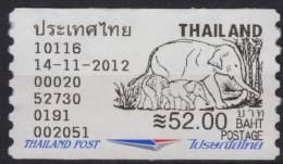 2012 Thailand - ATM Label - Elephant - USED - Elefanten