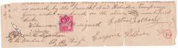 8599# NOUVELLE GALLES DU SUD VICTORIA / GRAND FRAGMENT USAGE FISCAL 1890 NEW SOUTH WALES AUSTRALIA AUSTRALIE - Cartas & Documentos