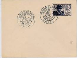 LETTRE JOURNEE DU TIMBRE 1945   - CAD CREIL -- - Zonder Classificatie