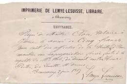 Beauraing - 1867 - Imprimerie De Lemye-Lesuisse - 2 Documents - Imprimerie & Papeterie