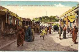 ALEXANDRIA NATIVE BAZAAR NEAR THE NAPOLEON 'S FORT ,COULEUR,PERSONNAGES,A VOIR !!  REF 30773 - Alexandria