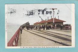 Mid Lake Station , OGDEN - LUCIN  Cutt-off, Southern Pacific R. R.  -  1908  - BELLE  CARTE ANIMEE - - Altri & Non Classificati