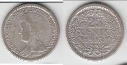 **** PAYS-BAS - NETHERLANDS - 25 CENTS 1918 WILHELMINA I - ARGENT - SILVER **** EN ACHAT IMMEDIAT - 25 Cent