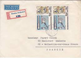 LETTRE COVER, RECOM TCHECOSLOVAQUIE 1970, HRADEC KRALOVE Pour FRANCE /2910 - Lettres & Documents