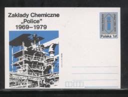 POLAND PC 1979 10 YEARS OF POLICE CHEMICAL PLANT MINT CHEMISTRY INDUSTRY - Química