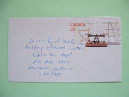 Canada 1990 Postal Stationery To University Of California, Markham - Balance Scales - Cartas & Documentos