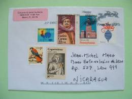 USA 2012 Cover To Nicaragua - Bird Copernicus Astronomy Rooster Wind Caruso Music Opera Pennsylvania - Cartas & Documentos