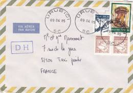 Lettre Cover BRESIL 1985, URUBICI Pour La FRANCE, COTON ARROZ  /2937 - Covers & Documents