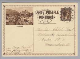 Luxemburg Bildpostkarte 1933-12-09 Esch Alzette Mi#P107 Bild Vianden - Stamped Stationery