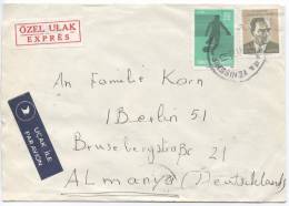 Turkey Express Cover Sent To Germany 17-6-1975 - Covers & Documents