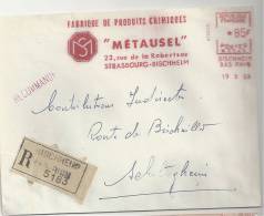 Produit, Chimie, Métal, Sel, "Métausel", Bischheim - EMA Secap N - Enveloppe Entière   (K294) - Química