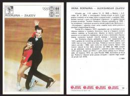 RUSSIA IRINA RODNJINA - ALEXANDAR ZAJCEV SPORT CARD - D27733 - Patinage Artistique