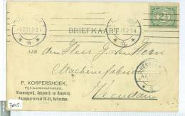 HANDGESCHREVEN BRIEFKAART Uit 1911 * NVPH 55 * Van ROTTERDAM Naar VEENDAM (7045) - Covers & Documents