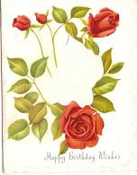 Carte De Voeux/Anniversaire/"Happy Birthday Whishes"/Bouquet De Roses/England/vers 1930         CVE20 - Andere & Zonder Classificatie