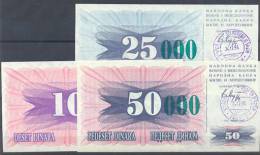 Bosnia & Herzegovina BILLS SET UNCIRCULAR 24-12-1993 ** - Bosnia And Herzegovina