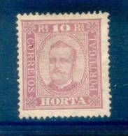 ! ! Horta - 1892 D. Carlos 10 R - Af. 02 - No Gum - Horta
