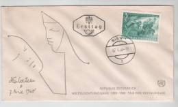 Austria FDC World Refugee Year 7-4-1960 With Cachet - Vluchtelingen