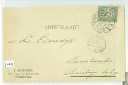 HANDGESCHREVEN BRIEFKAART Uit 1913 * Van WASSENAAR Naar BIEZELINGE  (7069) - Covers & Documents
