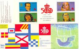 A Le Faciale " 500 Anivº De La Découverte De L´Amérique " Espagne 1991 Carnet Yvert 2746/9 - Christopher Columbus