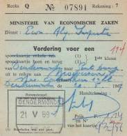 DENDERMONDE Nr11 Op "Vordering Voor Een Spoorkaartje / Bulletin De Réquisition Pour Un Billet De Chemin De Fer" - Otros & Sin Clasificación