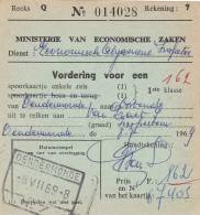 DENDERMONDE N°7 Op "Vordering Voor Een Spoorkaartje / Bulletin De Réquisition Pour Un Billet De Chemin De Fer" - Andere & Zonder Classificatie