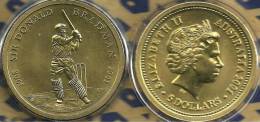 AUSTRALIA $5 DOLLARS DONALD BRADMAN CRICKET SPORT  FRONT QEII HEAD BACK 2001 UNC READ DESCRIPTION CAREFULLY !! - 5 Dollars