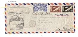 Nouvelle Calédonie 26.02.1947 Première Liaison Aérienne Pan American World Airway Nouméa Sydney, Lettre Premier Vol - Covers & Documents