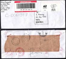 Cov622 USA 2003  Registered Cover To ZAMBIA, (State College PA To Ndola) - Lettres & Documents