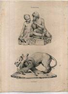 - SCULPTURES DE CHAPONNIERE ET DE BARYE . LITHO DU XIXe S. . - Sonstige & Ohne Zuordnung