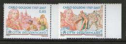 VATICAN 2007 THATRE GOLDONI  YVERT N°1433/34  NEUF MNH** - Unused Stamps