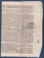 LE THERMOMETRE POLITIQUE 18 BRUMAIRE AN 7  TURQUIE - LIVOURNE - IRLANDE - BELGIQUE - RASTADT - LUXEMBOURG - CONSCRIPTION - Newspapers - Before 1800