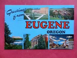Greetings From Eugene Oregon  Linen 1950 Cancel- - -ref  781 - Eugene
