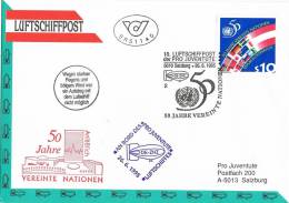 0554. Carta WIEN (Austria) 1996. Vereinte Nationen. ONU. Luftschiffpost - Briefe U. Dokumente