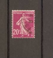 VARIÉTÉS FRANCE 1924 / 1926  N° 190 TYPE IV LILAS ROSE  SEMEUSE CAMÉE 20 C OBLITÉRÉ - Used Stamps