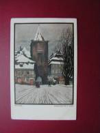 == Jena Im Winter  , Kunstkarte  , Sign. Beckert   1914 - Jena