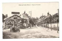 CPA :58 - Nièvre : Cosne Sur Loire : Rue Du 14 Juillet : Rue , Magasin D'automobiles , Voiture ... - Cosne Cours Sur Loire