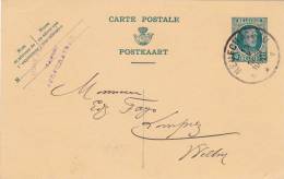 Entier Met Cirkelstempel NEUFCHATEAU ▲ - Cartes Postales 1934-1951